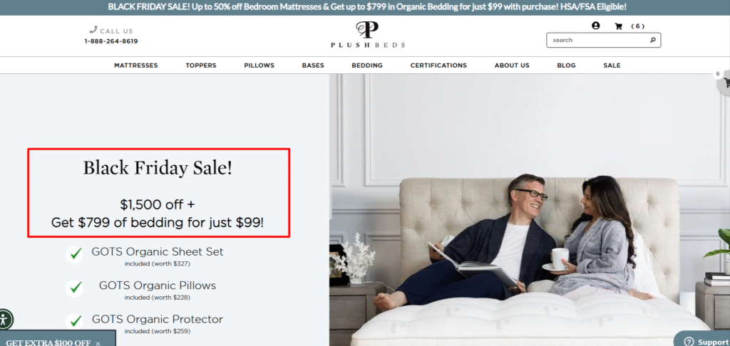 $1500 Off PlushBeds Black friday sale